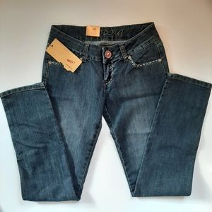 Luxury Straight Legged Pure Denim Pudding Jeans